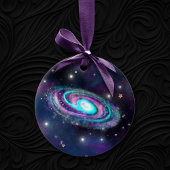 Milchstraße | Cosmic Blue Lila Pink Glow Keramik Ornament