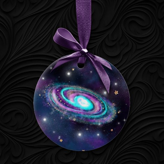 Milchstraße | Cosmic Blue Lila Pink Glow Keramik Ornament
