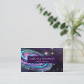 Milchstraße | Cosmic Blue Lila Pink Glow Visitenkarte (Stehend Vorderseite)