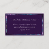 Milchstraße | Cosmic Blue Lila Pink Glow Visitenkarte (Rückseite)