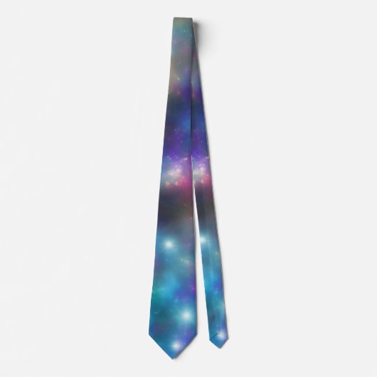 Milchstraße farbenfrohe Galaxie Art Neck Tie Krawatte (Vorderseite)