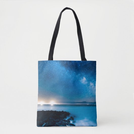 Milchstraße-Galaxie über Fischerbooten Tasche (Vorderseite)