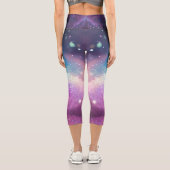 Milchstraße Glitzer Holographic Capri Leggings (Rückseite)
