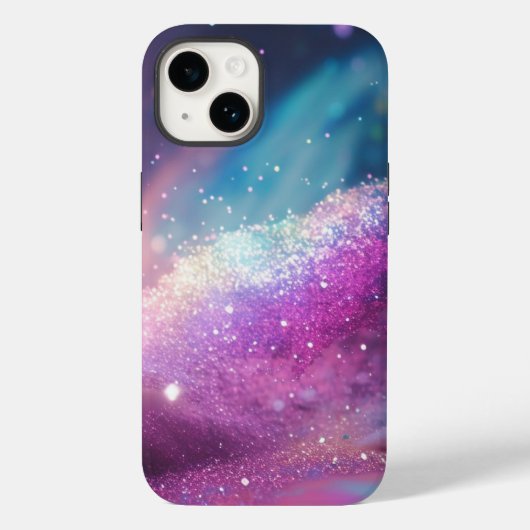 Milchstraße Holografischer Glitzer iPhone Tough Ca Case-Mate iPhone Hülle (Rückseite)