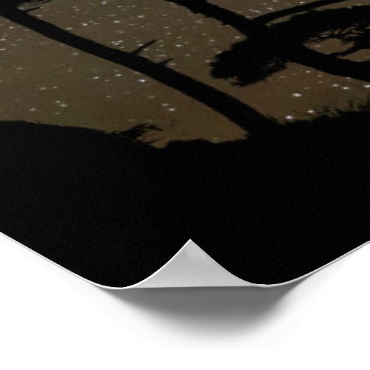 Milchstraße mit Baum | Ouray Colorado Poster (Ecke)