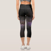 Milchstraße mit Silhouette Capri Leggings (Rückseite)