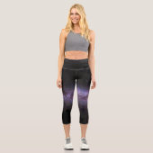 Milchstraße mit Silhouette Capri Leggings (Vorderseite)