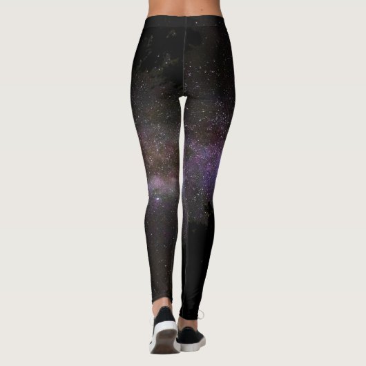 Milchstraße mit Silhouette Leggings (Rückseite)