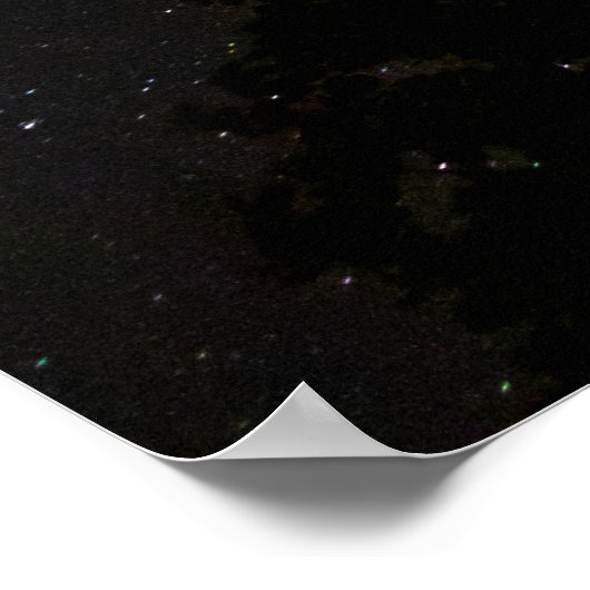 Milchstraße mit Silhouette Poster (Ecke)