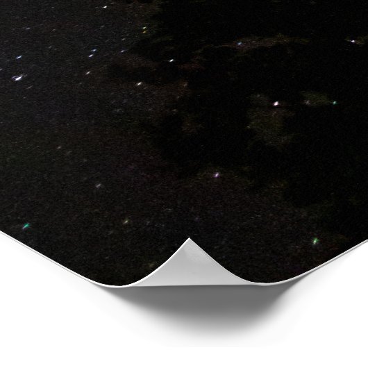 Milchstraße mit Silhouette Poster (Ecke)