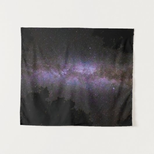 Milchstraße mit Silhouette Wandteppich (Vorderseite (Horizontal))