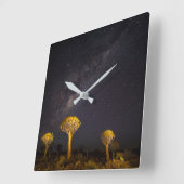 Milchstraße - Quiver Tree | Keetmanshoop Namibia Quadratische Wanduhr (Winkel)