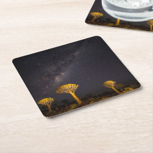 Milchstraße - Quiver Tree | Keetmanshoop Namibia Rechteckiger Pappuntersetzer (angewinkelt)