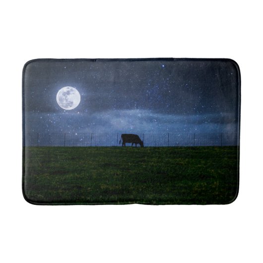 Milchstrasse Rind Moonlight Badematte (Vorderseite)