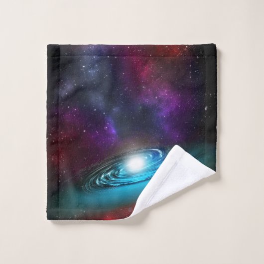 Milchstraße Starfield mit mehrfarbiger kosmischer Badhandtuch Set (Waschlappen)