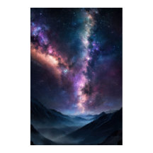 Milchstraße über Berge