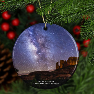 Milchstraße über dem Dom Rock, Arizona Weihnachten Keramik Ornament