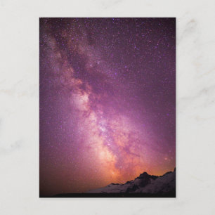 Milchstraße Über der Schulter des Mt. Rainier Postkarte