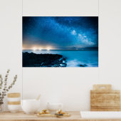 Milchstraße über Fischerboote Poster (Küche)