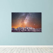 Milchstraße über Grand Teton Leinwanddruck (Insitu (Holzboden))