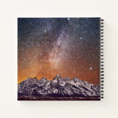 Milchstraße über Grand Teton Notizblock (Rückseite)