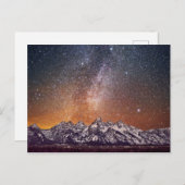 Milchstraße über Grand Teton Postkarte (Vorne/Hinten)