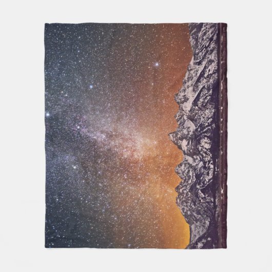 Milchstraße über großartigem Teton Fleecedecke (Vorderseite)