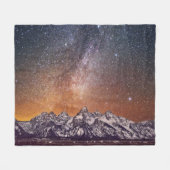 Milchstraße über großartigem Teton Fleecedecke (Vorderseite (Horizontal))