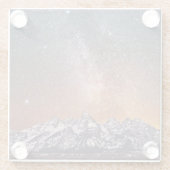 Milchstraße über großartigem Teton Glasuntersetzer (Rückseite)