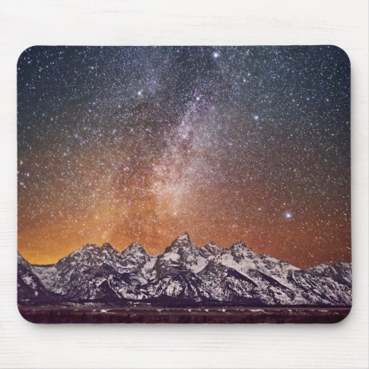 Milchstraße über großartigem Teton Mousepad (Vorne)