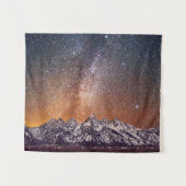 Milchstraße über großartigem Teton Wandteppich (Vorderseite (Horizontal))