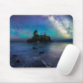 Milchstraße über hohlem Felsen Mousepad (Mit Mouse)
