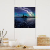 Milchstraße über Hollow Rock Poster (Küche)