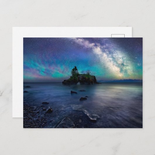 Milchstraße über Hollow Rock Postkarte (Vorne/Hinten)