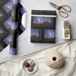 Milchstraße über Kathedrale Rock, Arizona Geschenkpapier