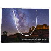 Milchstraße über Kathedrale Rock, Arizona Große Geschenktüte (Rückseite)