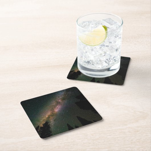 Milchstraße über Lizard Head Pass Rechteckiger Pappuntersetzer (Vor Ort)