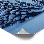 Milchstraße über schneebedeckten Gipfeln Poster (Ecke)