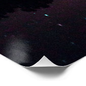 Milchstraße über Waldsee Poster (Ecke)