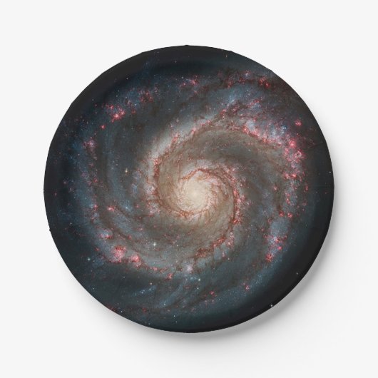 Milchstraße Whirlpool Galaxy Pappteller (Vorderseite)