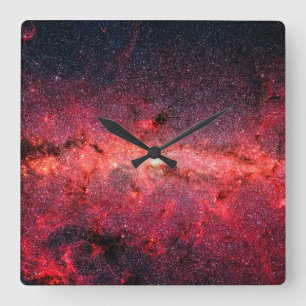 Milchstraßen-Galaxie Quadratische Wanduhr