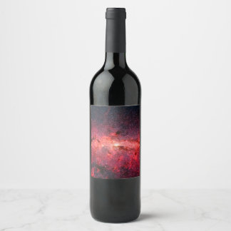 Milchstraßen-Galaxie Weinetikett