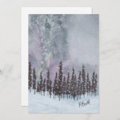 Milchstraßen-Weihnachts-Flatcard Feiertagskarte (Vorne/Hinten)