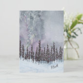 Milchstraßen-Weihnachts-Flatcard Feiertagskarte (Stehend Vorderseite)