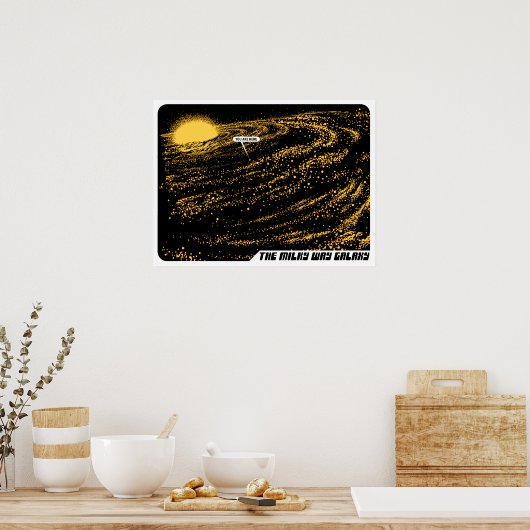 Milchstraßengalaxie "You Are Here" Poster (Küche)