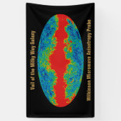 Milchstraßenschleier über WMAP Universum Banner (Vertikal)