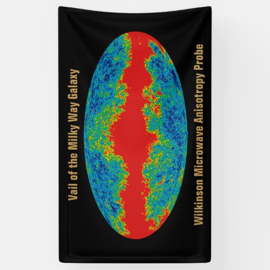 Milchstraßenschleier über WMAP Universum Banner (Vertikal)