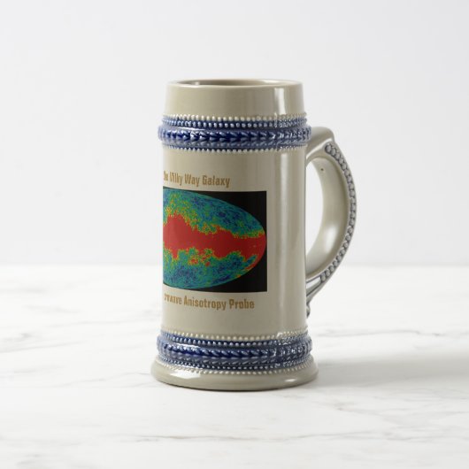 Milchstraßenschleier über WMAP Universum Bierglas (VorderseiteRechts)