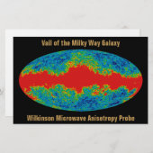 Milchstraßenschleier über WMAP Universum Briefpapier (Vorne/Hinten)