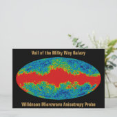 Milchstraßenschleier über WMAP Universum Briefpapier (Stehend Vorderseite)